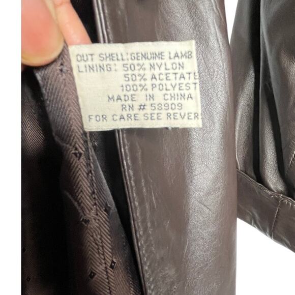 80's -90's Preston & York Brown Trench coat M - Picture 6 of 8